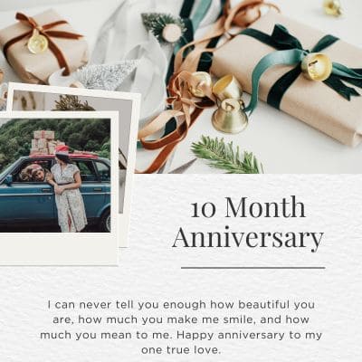 Happy 10 Month Anniversary My Love Quotes